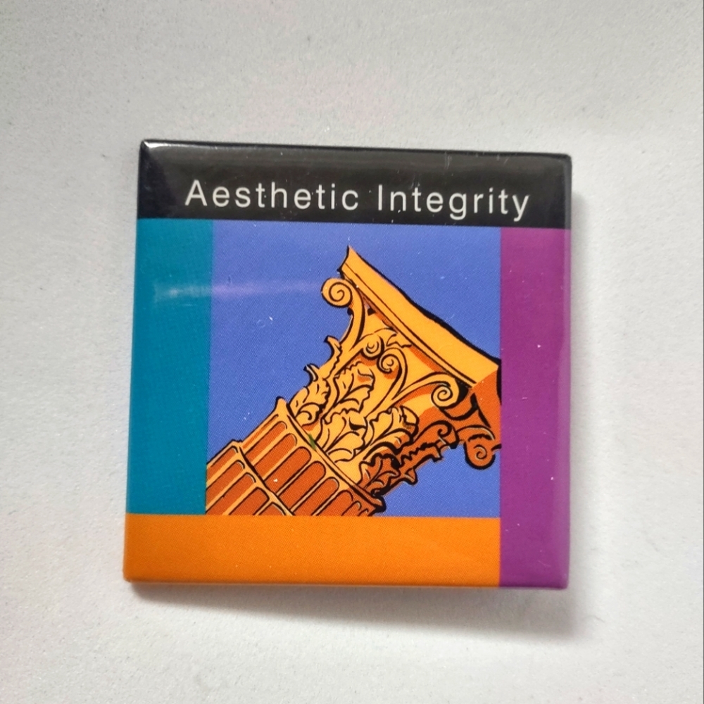 Apple macintosh aesthetic integrity pin back 1990s 1980s vapewave
